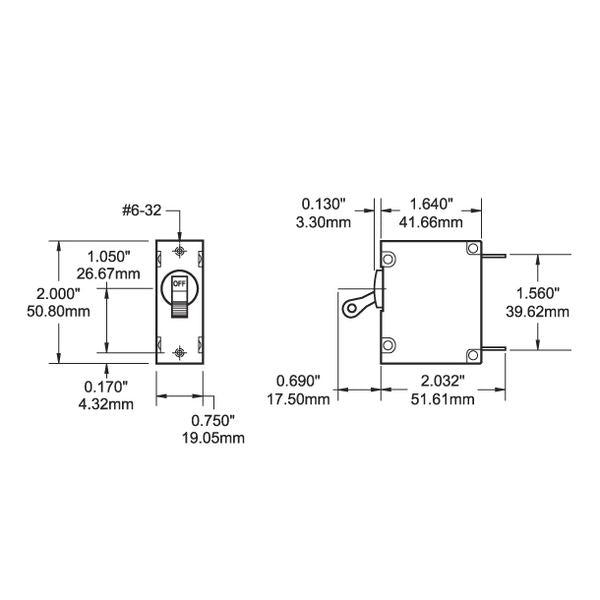 Blue Sea Circuit Breaker 15A Black