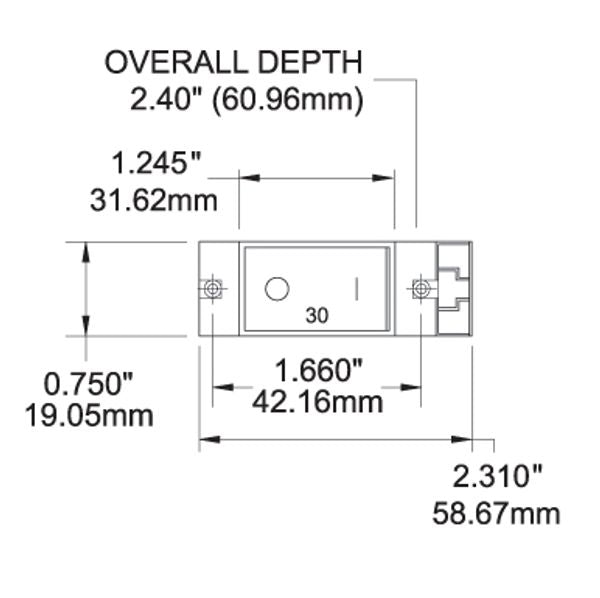 Blue Sea A Series Flat Circuit Breaker/ Switch 2.5A