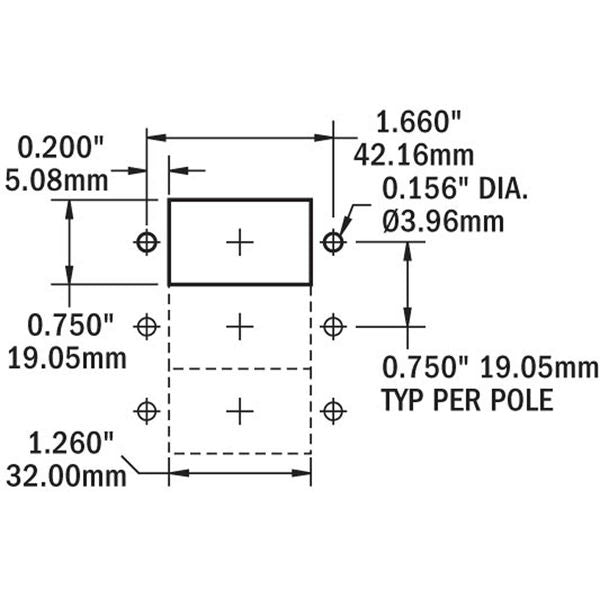 Blue Sea C Series Flat Rocker Circuit Breaker (10A / Single Pole)