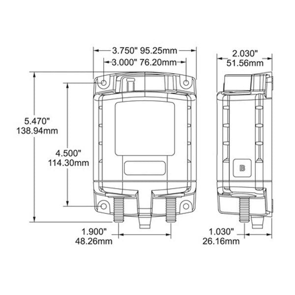 Blue Sea ML Series HD Auto Charge Relay 12V with Manual Control