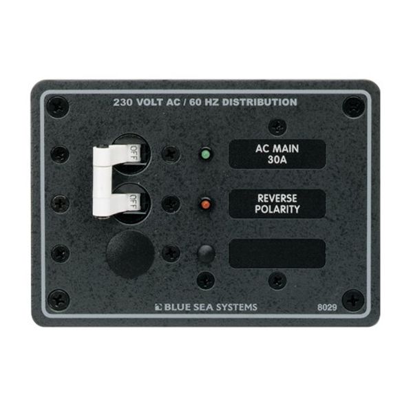 Blue Sea Panel 230V AC Main + 1 Positive