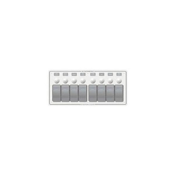 Blue Sea 8-Position IP66 Waterproof Panel Horizontal White