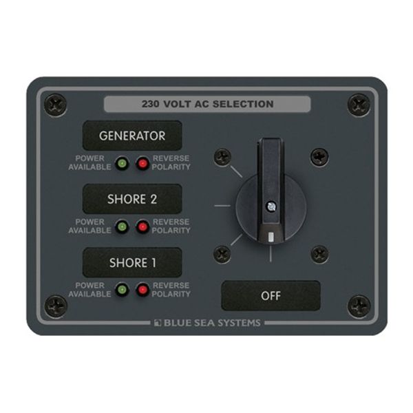 Blue Sea AC Rotary Switch Panel Off+3 2-Pole