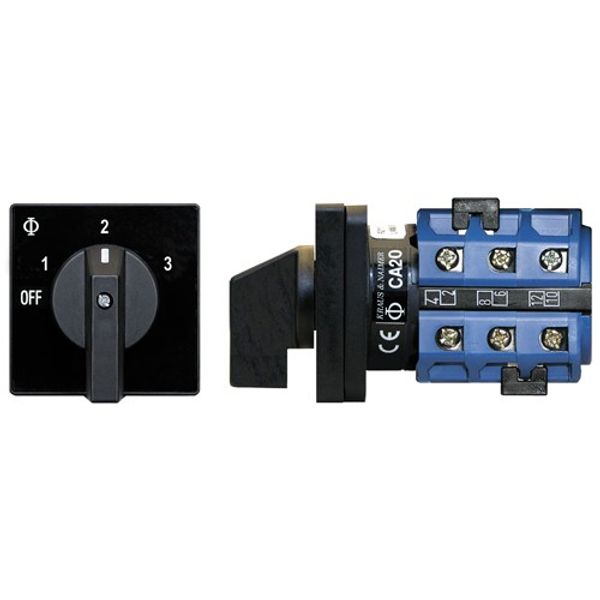 Blue Sea AC Rotary Switch Off+3 Positive 2-Pole