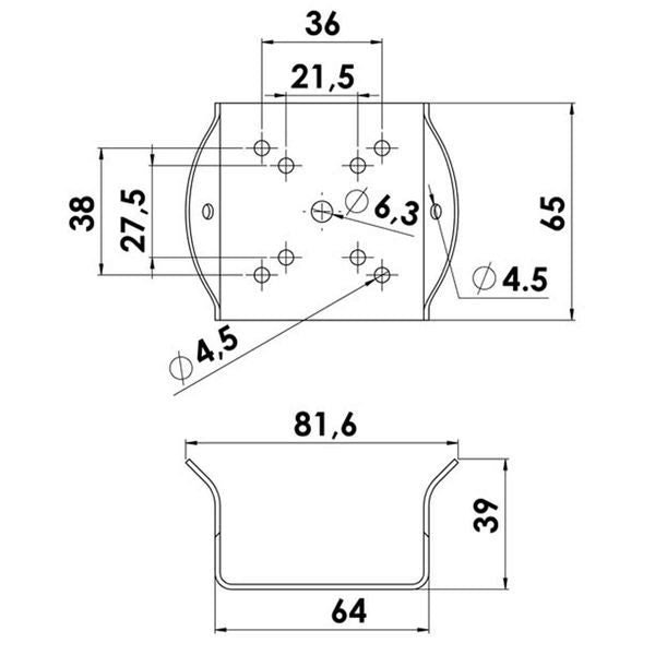 Trem Navigation Light Mast Stainless Steel Bracket