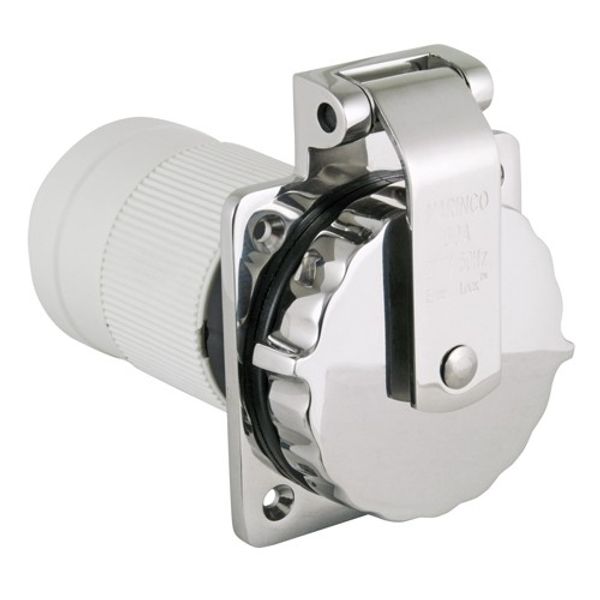 Marinco 32A 230V Inlet SS Ez Lock with Enclosure