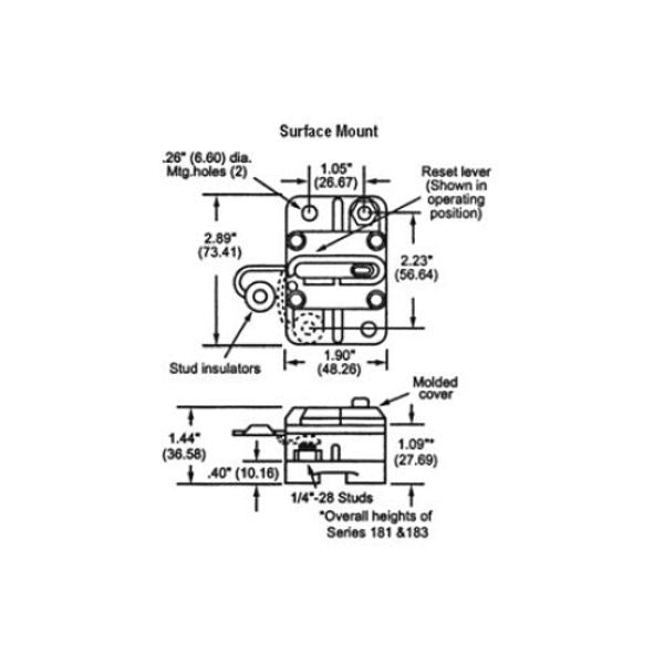 BEP Surface Mount Thermal Circuit Breaker 30A