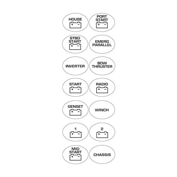 BEP Label Set-713 for Battery Switches