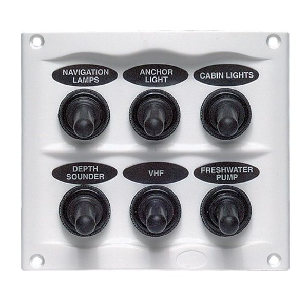 BEP Compact Marine Waterproof Panel 6 Switch White