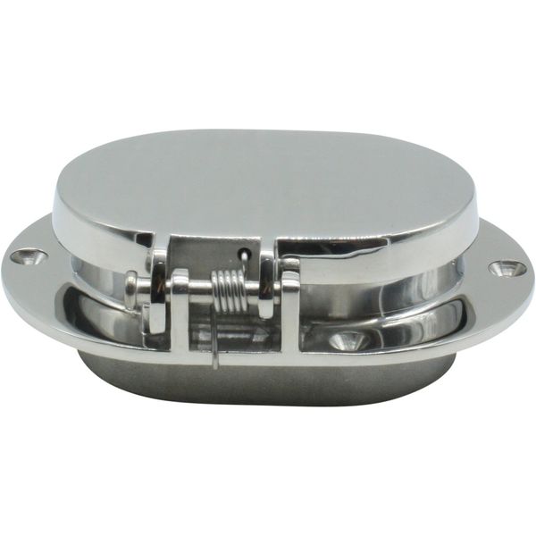 Osculati Stainless Steel Oval Hawsehole and Hinged Cover (137 x 100mm)