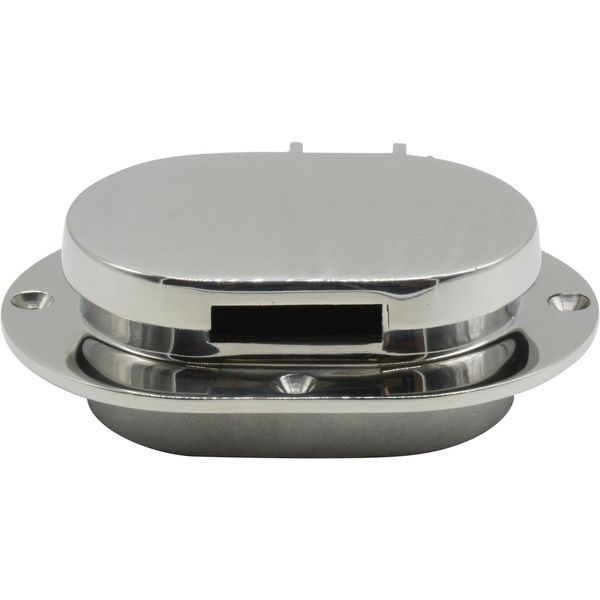 Osculati Stainless Steel Oval Hawsehole and Hinged Cover (137 x 100mm)