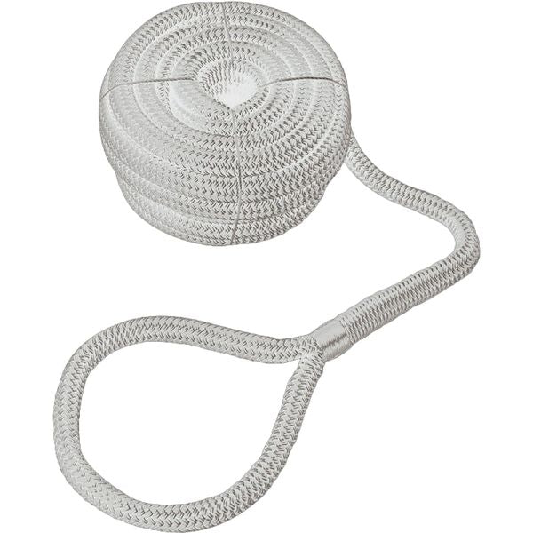 Osculati Mooring Line with Spliced Eye (12mm OD / White / 7 Metres)