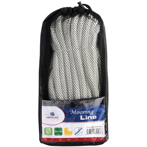 Osculati Mooring Line with Spliced Eye (14mm OD / White / 9 Metres)