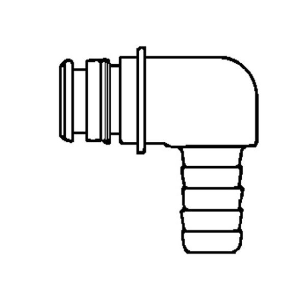 Flojet Quad Port x 1/2" Hose Kit 90Deg