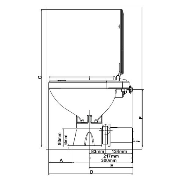 Johnson Aqua-T Compact Toilet 12V Sea Water Flush