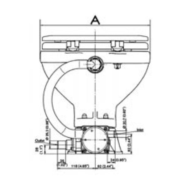 Ocean Electric Standard Compact Toilet Wooden Seat 12V