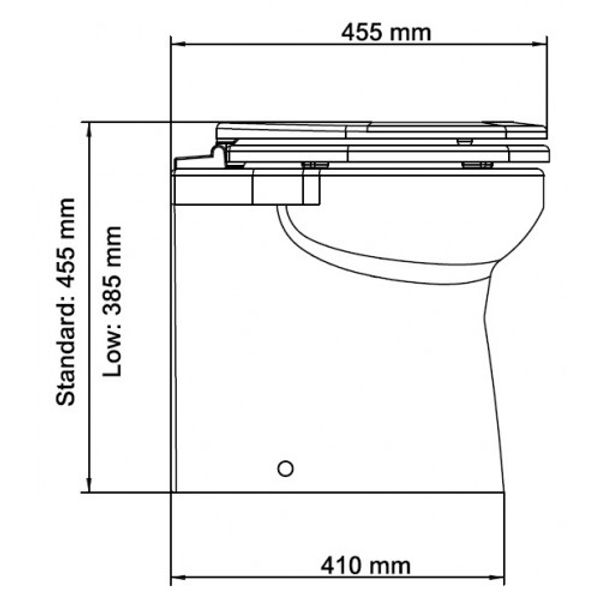 Ocean Luxury Standard Soft Close Toilet 12V