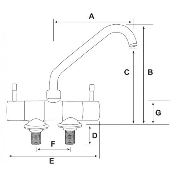 Osculati Chromed Brass Swivel Faucet 3/8" BSP