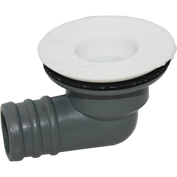 AG Plastic Top Sink Waste Right Angle 3/4" Hose