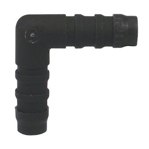 AG Plastic Elbow 3/8" Hose Barbs Packaged