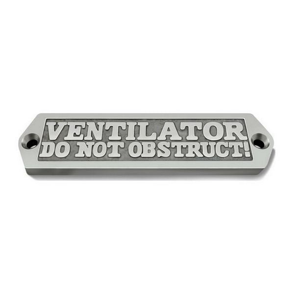 AG Ventilator Do Not Obstruct Name Plate Chrome