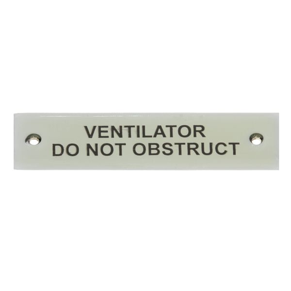 AG Nameplate 'Vent Do Not Obstruct' Chrome