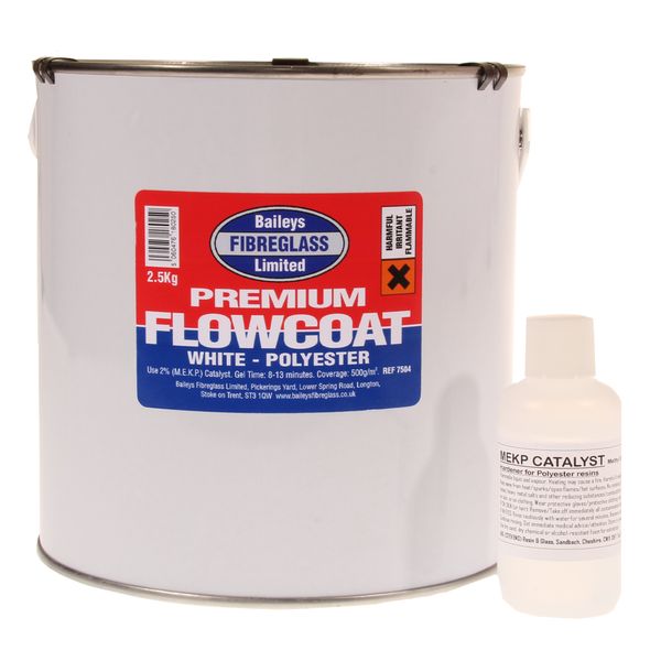 Baileys Premium Flowcoat in Brilliant White (2.5kg / with Hardener)