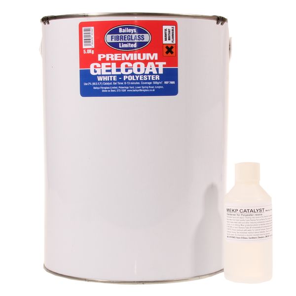 Baileys Premium Gelcoat in Brilliant White (5kg / with Hardener)