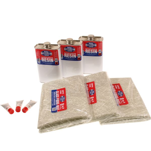 Baileys Fibreglass Repair Kit (24 Square Foot / Fast Cure)