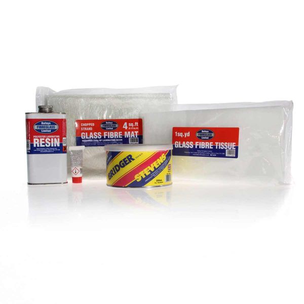 Baileys Fibreglass GRP Repair Project Kit No1 (4 sq.ft)