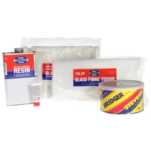 Baileys Fibreglass GRP Repair Project Kit No2 (8 sq.ft)