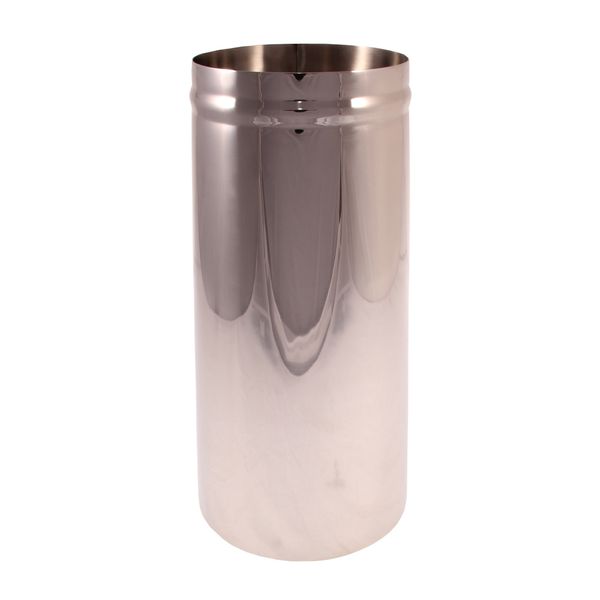 AG Double Skin Chimney 12" x 6" Plain Stainless