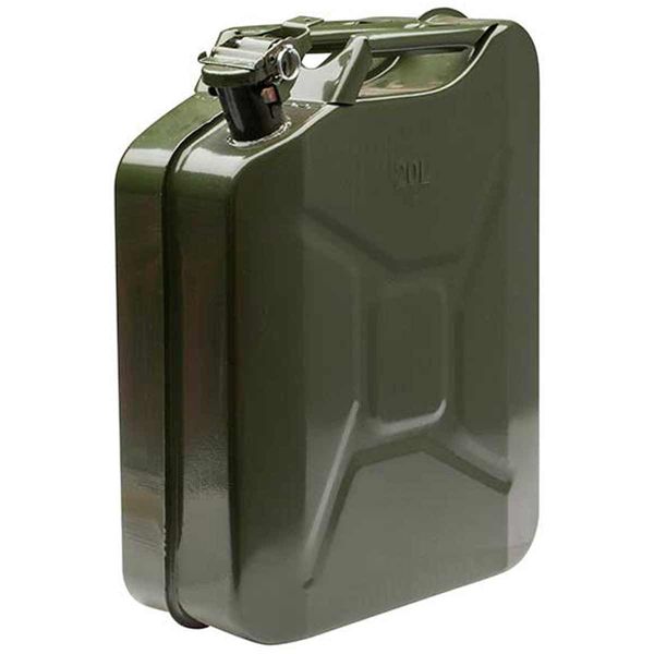 Petrol Fuel Can (20 Litres / Green Metal)