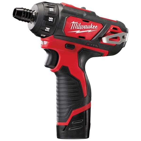 Milwaukee M12 Compact Screwdriver with 2 Batteries, Charger & Case