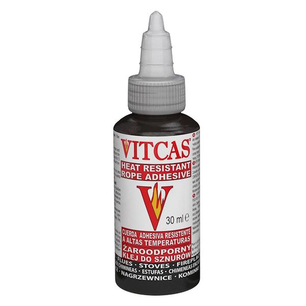 Vitcas Heat Resistant Rope Seal Adhesive Black 30ml