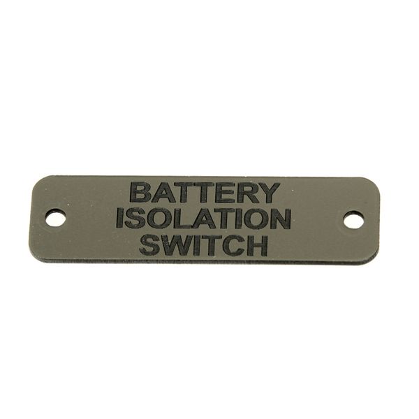 Battery Isolation Switch Label (S) Silver with Black Engrave 75 x 22mm