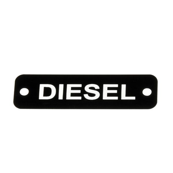 AG Diesel Label (S) Black with White Engraving 75mm x 22mm