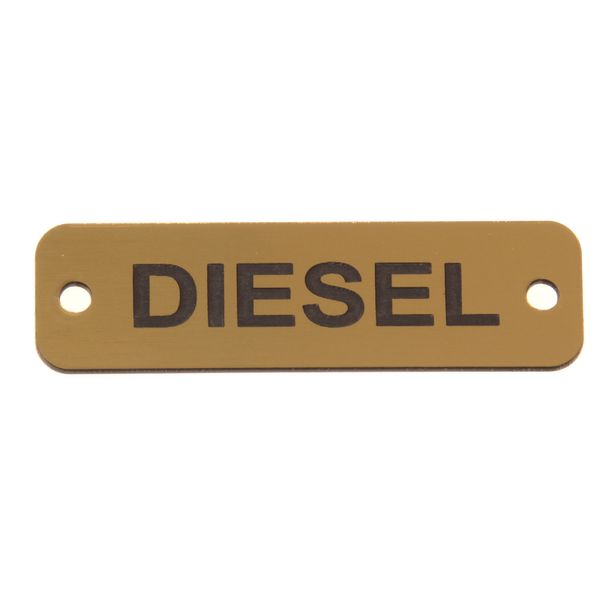 AG Diesel Label (S) Gold with Black Engraving 75mm x 22mm