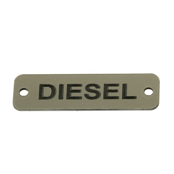 AG Diesel Label (S) Silver with Black Engraving 75mm x 22mm