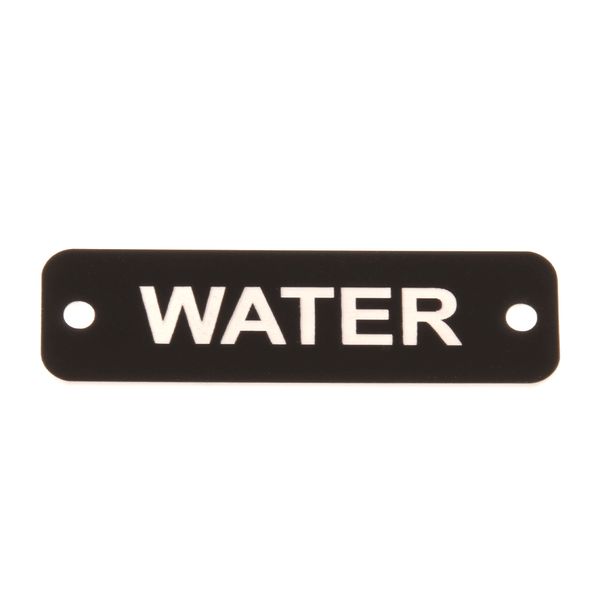 AG Water Label (S) Black with White Engraving 75mm x 22mm