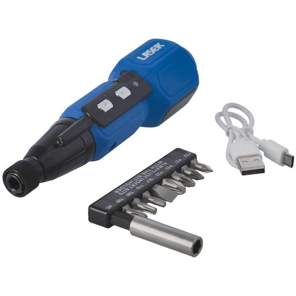 Laser Tools Electric Screwdriver Set with LED Light (11-Piece)