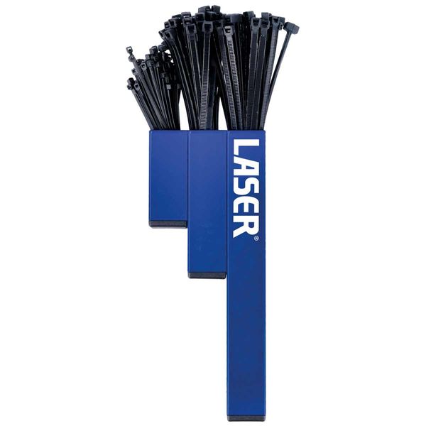 Laser Tools Magnetic Cable Tie Holder with Cable Ties (200-Piece)