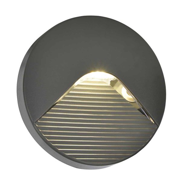 Breez LED Round Outdoor Wall Light Anthracite (180lm / 2W)