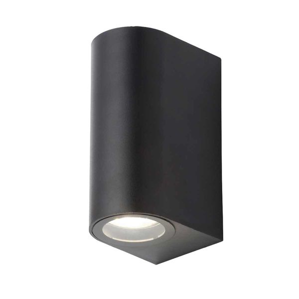 Iona LED GU10 Wall Up/Down Light Black (2 Bulbs)