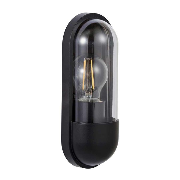 Pilule Wall Light E27 Bulb Black