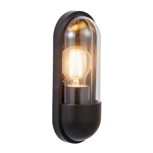 Pilule Wall Light E27 Bulb Black