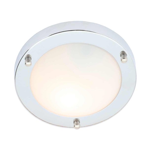 Delphi LED Flush Ceiling Light 180mm Chrome (600lm / 12W)