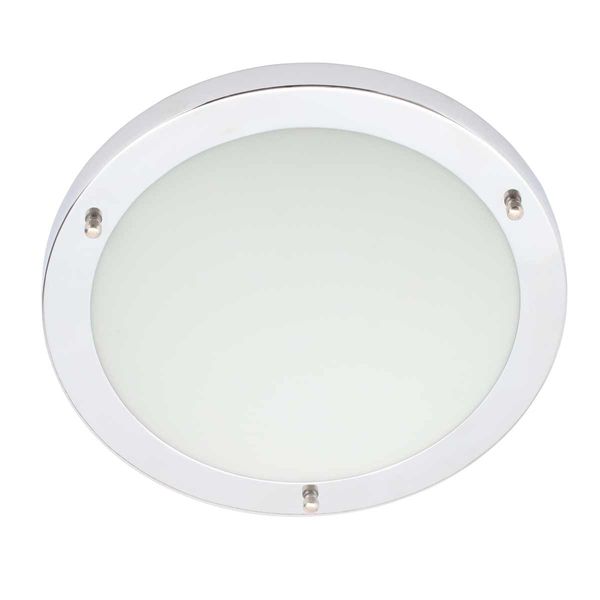 Delphi LED Flush Ceiling Light 310mm Chrome (900lm / 18W)