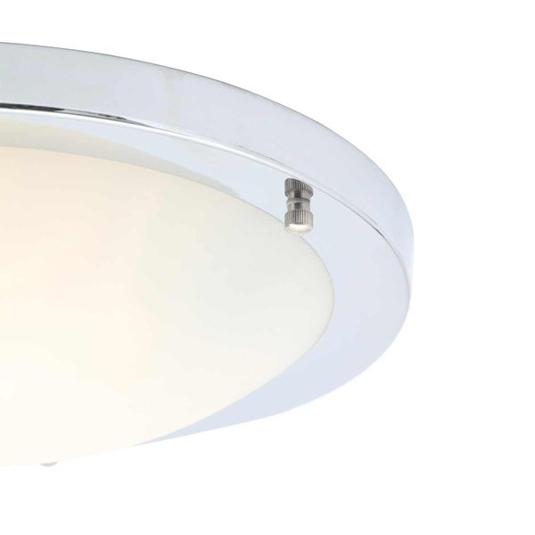 Delphi LED Flush Ceiling Light 310mm Chrome (900lm / 18W)