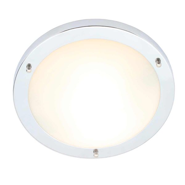 Delphi LED Flush Ceiling Light 310mm Chrome (900lm / 18W)